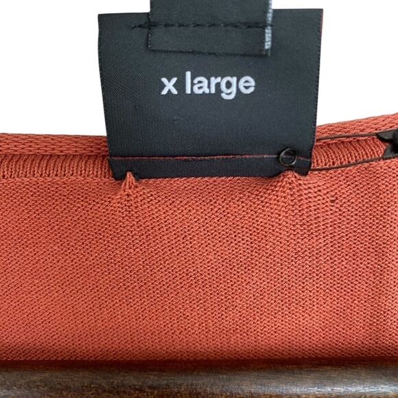 Strellson Cotton Apricot Crewneck Raw Hem Pullover - XL - Picture 4 of 6